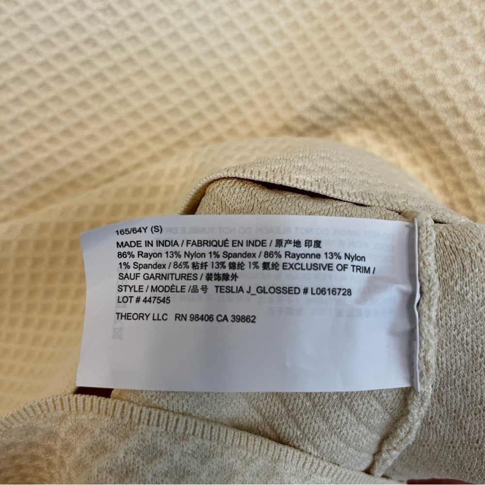 THEORY Teslia A-Line Mini Skirt in VANILLA CREAM Size S - Picture 6 of 8